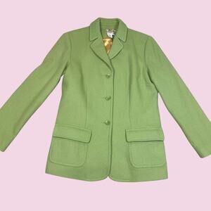 Vintage Coldwater Creek green wool blazer size 6